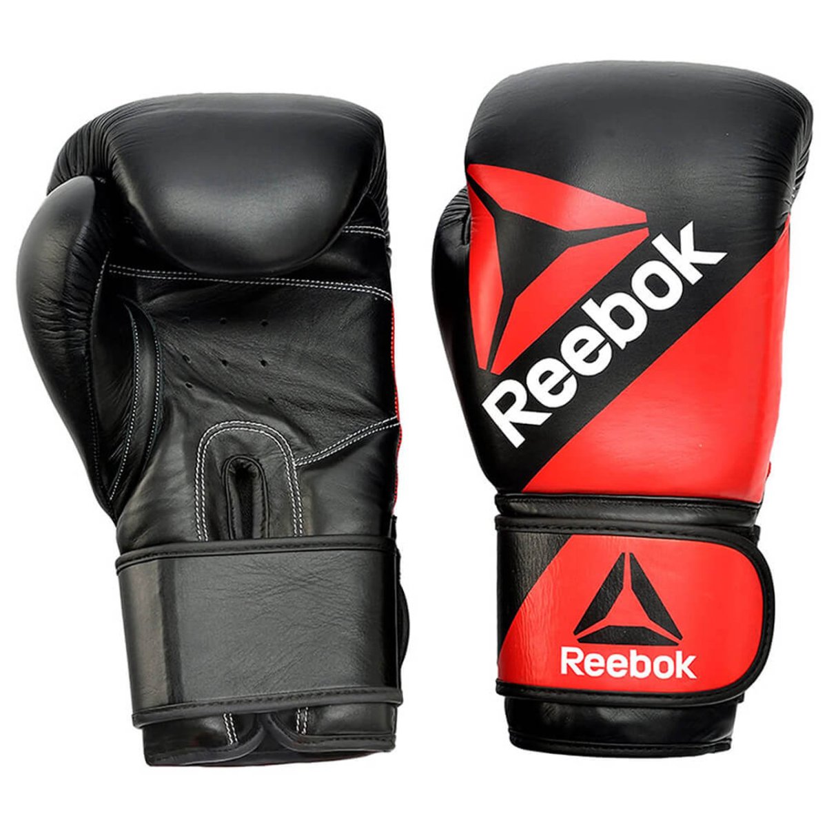 Gant d'entraînement en cuir Reebok Combat - 12 oz rouge/noir