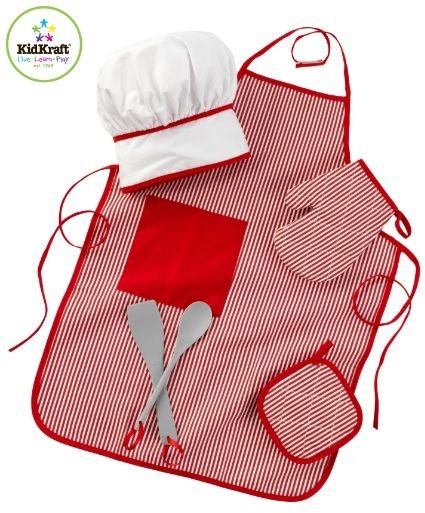 Kidkraft Tasty Treats Chef Accessory Set - Red
