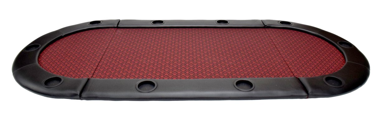 NORTH Tabletop Table de poker rouge 10 places