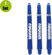 Tiges de fléchettes Winmau Nylon Signature - Bleu - Court - (1 jeu) miniature