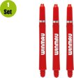 Tiges de fléchettes Winmau Nylon Signature - Rouge - Moyen - (1 jeu) miniature