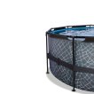 Piscine EXIT Stone ø427x122cm avec pompe à sable - gris miniature