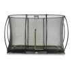 EXIT Silhouette trampoline enterré 244x366cm avec filet de sécurité - noir miniature