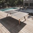 Table de tennis de table Cornilleau Origin Outdoor Blanc / Pierre miniature