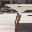 Table de tennis de table Cornilleau Origin Outdoor Blanc / Pierre miniature
