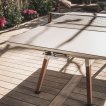 Table de tennis de table Cornilleau Origin Medium Outdoor Blanc / Pierre miniature