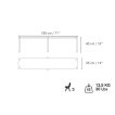 Cornilleau Hyphen Bench White / 180 cm thumbnail