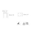 Cornilleau Hyphen tabouret blanc miniature