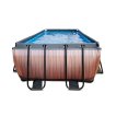 EXIT Wood piscine 540x250x122cm avec pompe de filtration - brun miniature