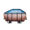 EXIT Wood piscine 540x250x100cm avec pompe à filtre à sable - brun miniature
