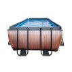 EXIT Wood pool 540x250x122cm with sand filter pump - brown thumbnail