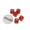 NORTH Set de poker Aluminium, mallette de poker 600 jetons et mélangeur de cartes miniature