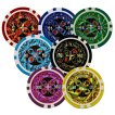 NORTH Set de poker Aluminium, mallette de poker 600 jetons et mélangeur de cartes miniature