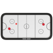 NORTH Zenith Table de air hockey Noir/Blanc 7FT miniature