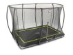 EXIT Silhouette trampoline enterré 244x366cm avec filet de sécurité - noir miniature