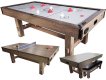 TopTable Dining Timber table de air-hockey avec tennis de table Wood/Blanc 7FT miniature