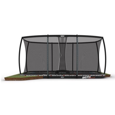 BERG Ultim Pro Bouncer FlatGround Trampoline 500 + Safety Net Deluxe XL