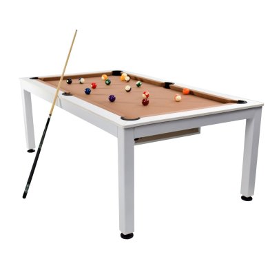 NORTH Essence Table de billard/Table à manger Blanc/Blanc 7FT