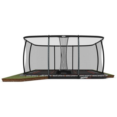 BERG Ultim Pro Bouncer FlatGround Trampoline 5x5 + Safety Net Deluxe XL