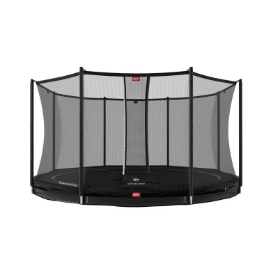 BERG Favorit InGround Trampoline 380 noir + Safety Net Comfort