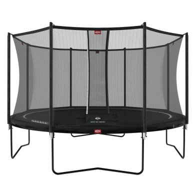 BERG Favorit Regular Trampoline 430 Noir + Safety Net Comfort