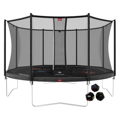 BERG Favorit Regular Trampoline 430 Gris Levels + Safety Net Comfort
