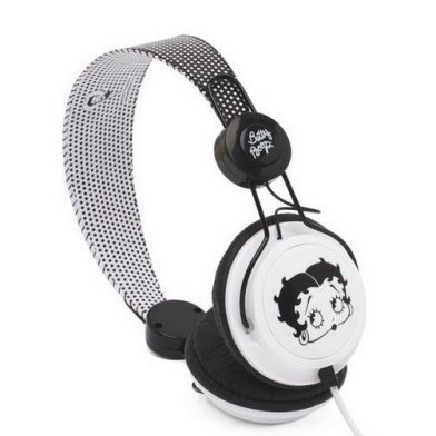 BETTYBOOP.STEREO.HEADPHONES.zwart/wit