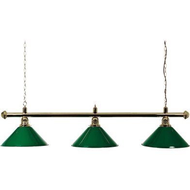 Lampe de billard pool à trois abat-jour vert