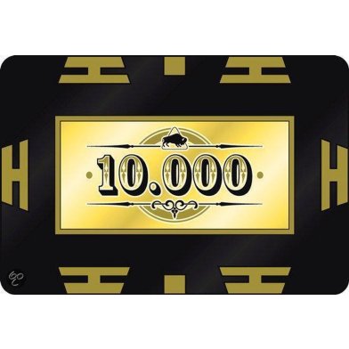Poker Plaque 10,000 Brown