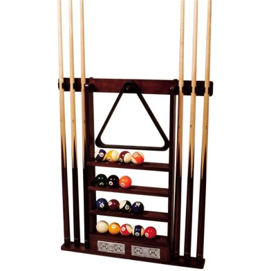 All-in-one pool cue rack