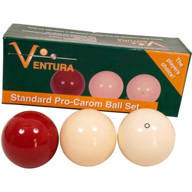 Carom ball set Ventura Dark red
