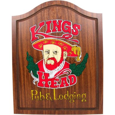 Armoire à fléchettes Kings Head Full Colour - Livraison express !