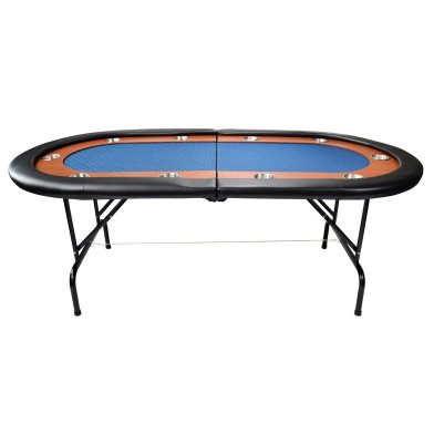 NORTH Table de poker Foldy Bleue 10 personnes