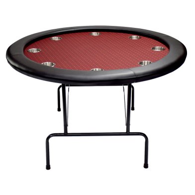 NORTH Table de poker Texas Rouge Ronde 8 personnes