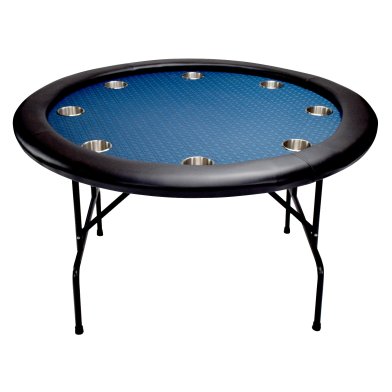 NORTH Table de poker Texas Bleue Ronde 8 personnes