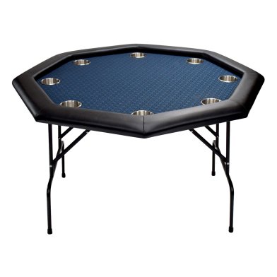 NORTH Octagon Table de poker bleue 8 places