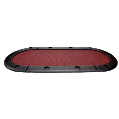 NORTH Tabletop Table de poker rouge 10 places