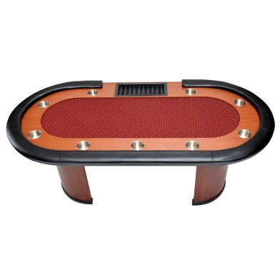 NORTH Table de poker Nevada Rouge 10 personnes
