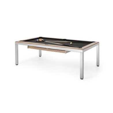 FAS Cube 7FT table de billard et table à manger bois clair