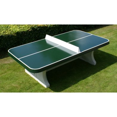 Heblad Concrete Table Tennis Table Green Rounded Corners