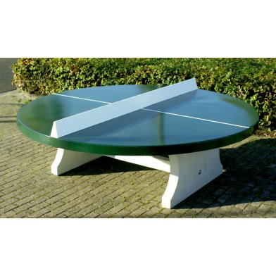 Heblad Concrete Round Table Tennis Table Green