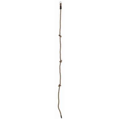 Climbing rope with knots