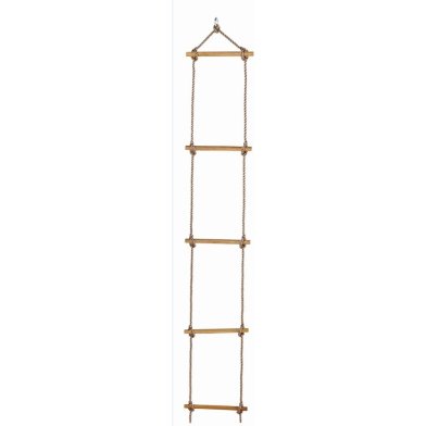 Light - Rope ladder with 5 wooden rungs