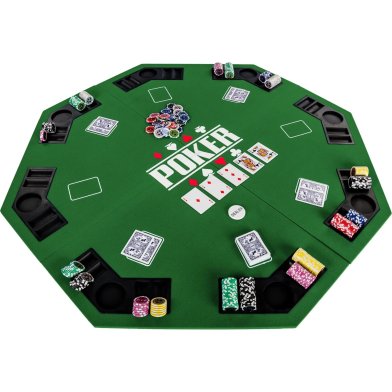 NORTH Table de poker octogonale 122cm, verte