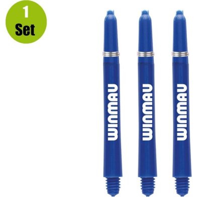 Tiges de fléchettes Winmau Nylon Signature - Bleu - Court - (1 jeu)