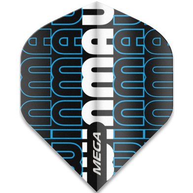 Ailettes Winmau Mega Standard Winmau Logo noires et bleues