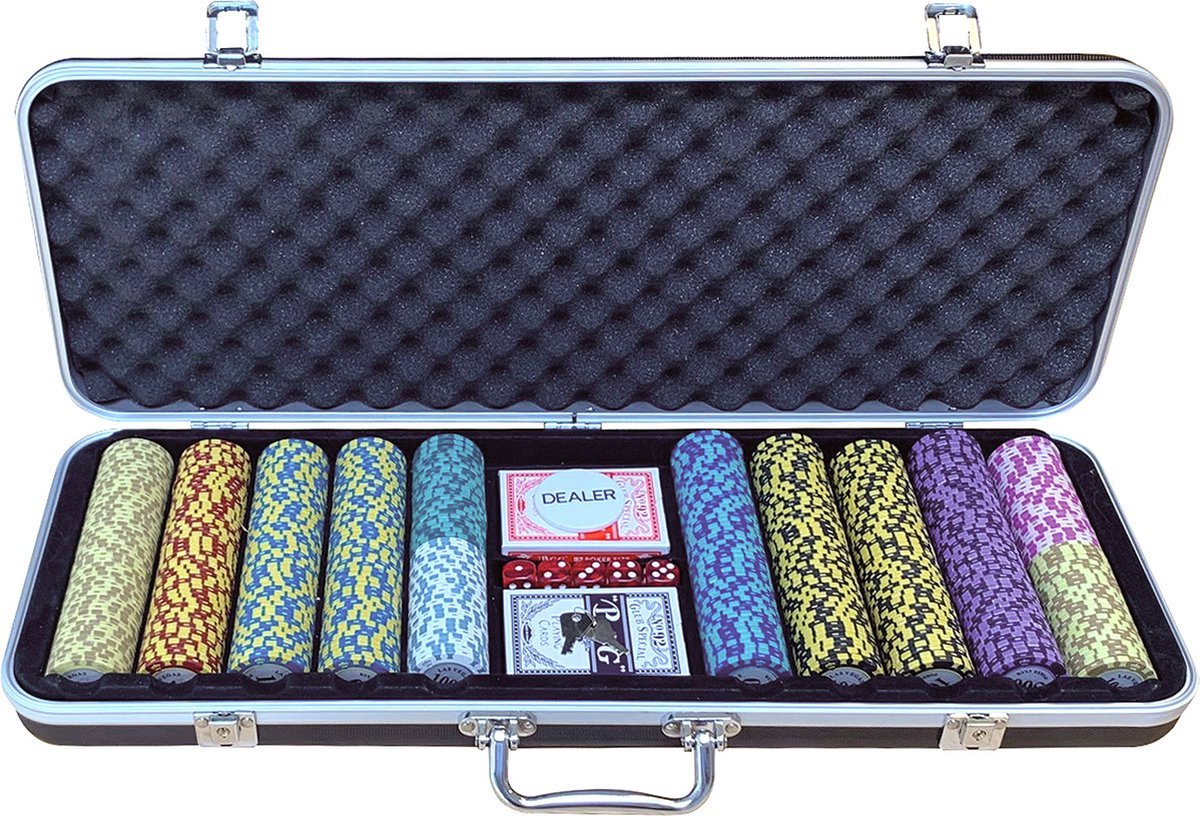 Poker Set DLX 500 Clay Chips 13.5g Value