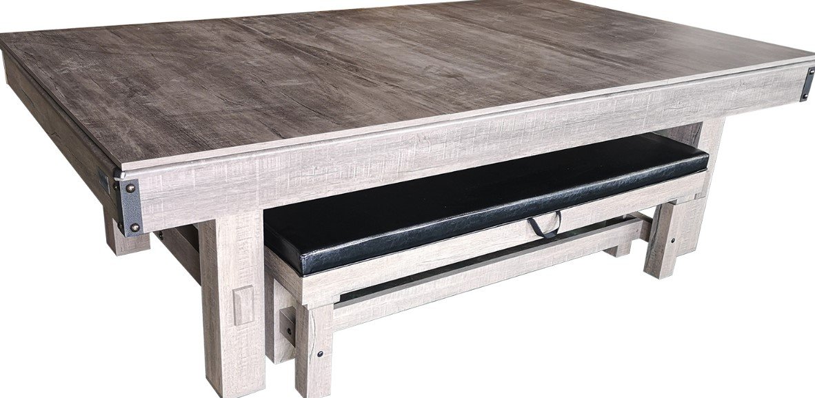 Pool table TopTable Dinner Wood with Benches 7FT