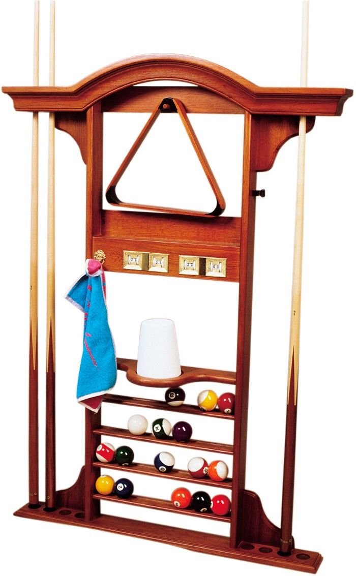 DeLuxe pool cue rack for 8 cues