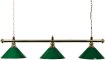 Pool billiard lamp with three shades, green thumbnail